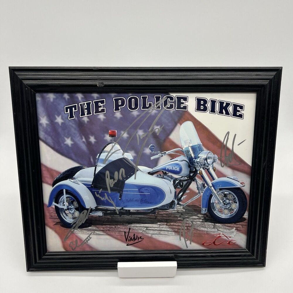 Orange County Choppers  The Police Bike Autographs from Paul Teutul & Full Cast